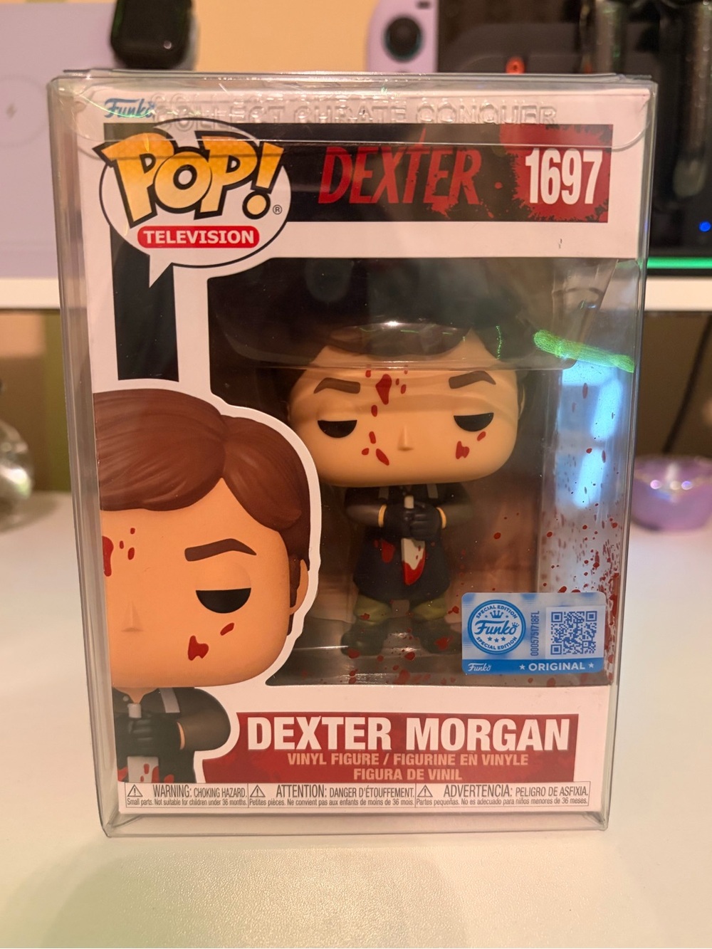 Funko Dexter Morgan Pop! Vinyl with Red Blood Splatter